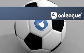 Bola de futebol e logótipo Onleague